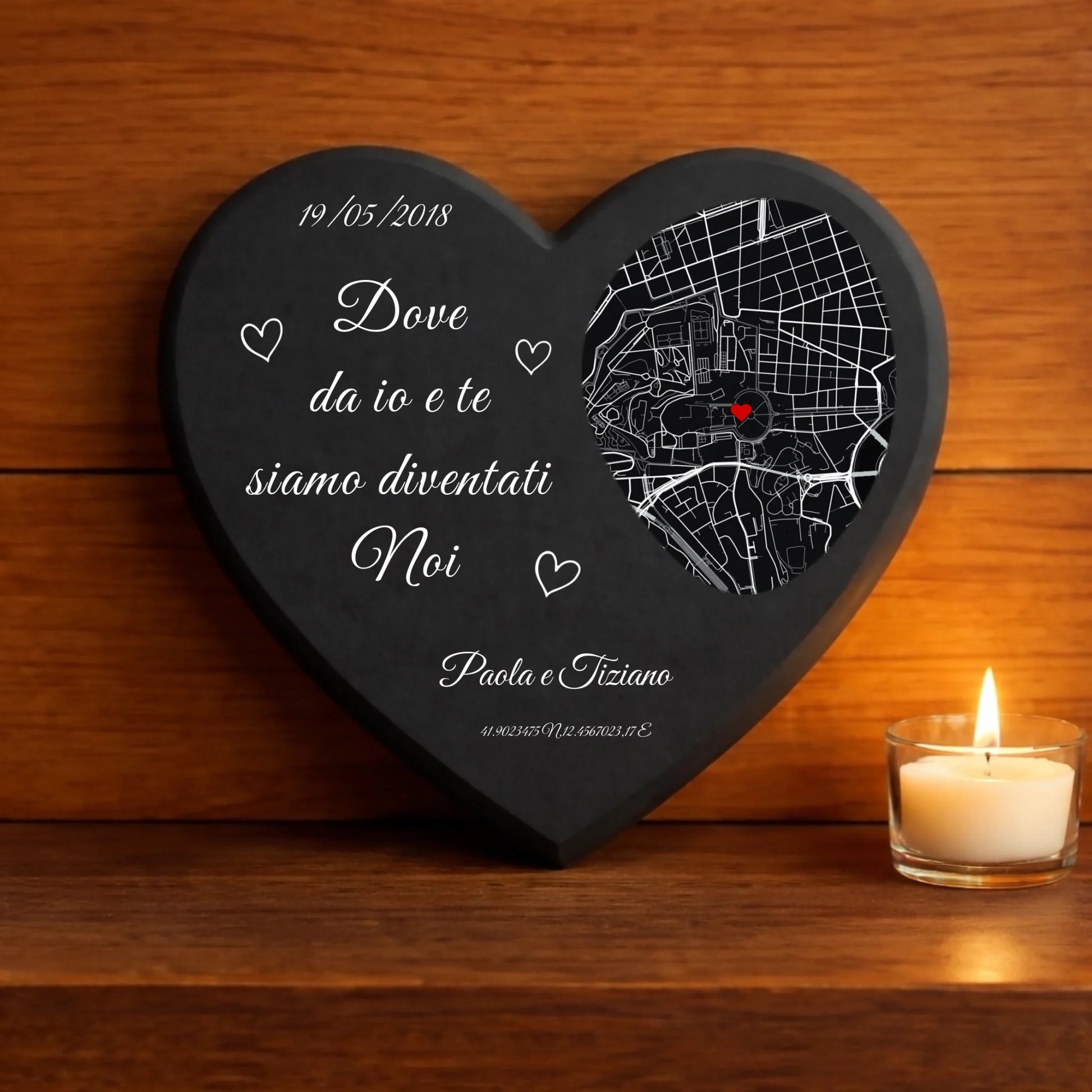 Cuore da personalizzare con candela