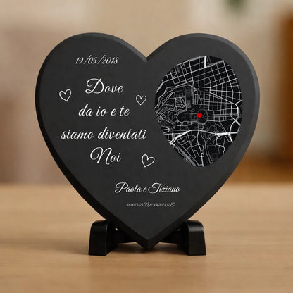 Cuore da personalizzare con piedistallo